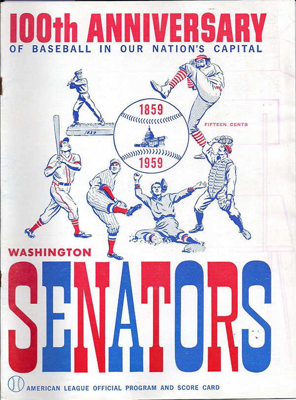 MLB Program Washington Senators (1959) SportsPaper.info