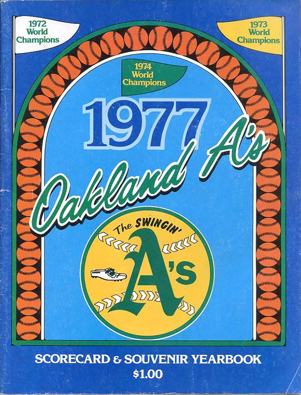 MLB Program Oakland Athletics (1977) SportsPaper.info
