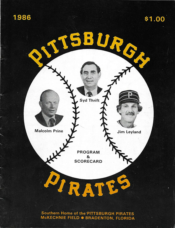 MLB Spring Training Program Pittsburgh Pirates (1986) SportsPaper.info