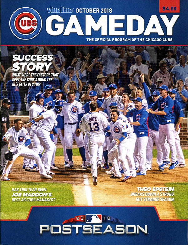 MLB Wild Card Program Chicago Cubs 2018 SportsPaper info