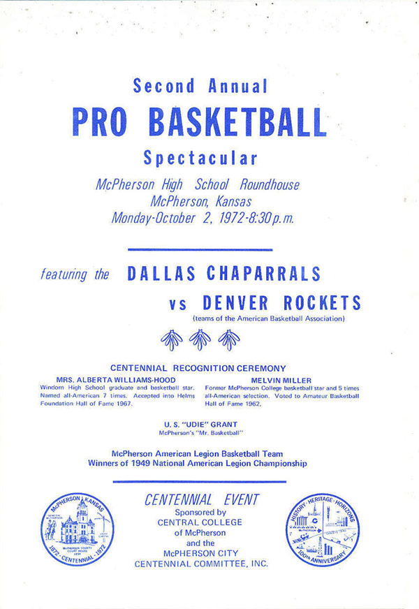 ABA Program: Dallas Chaparrals (1972-73)