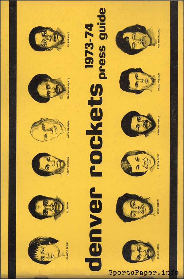 ABA Media Guide: Denver Rockets (1973-74)