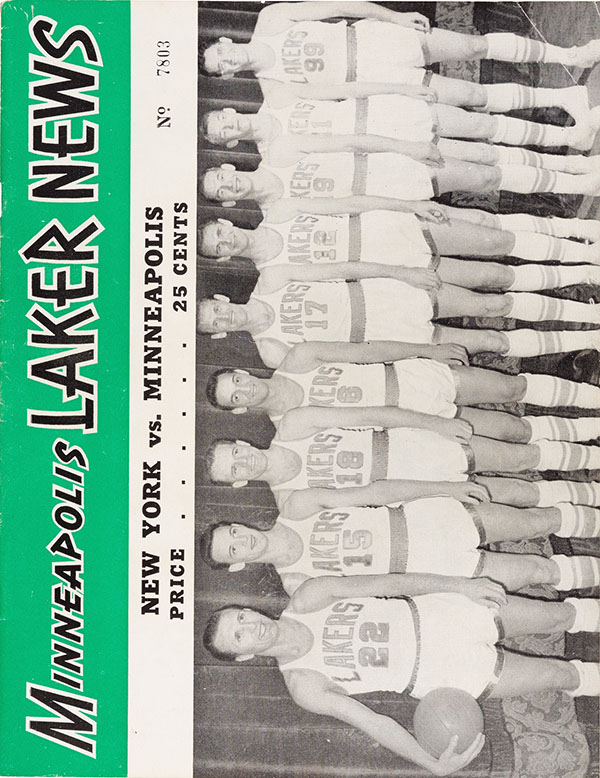 NBA Program: Minneapolis Lakers (1951-52)
