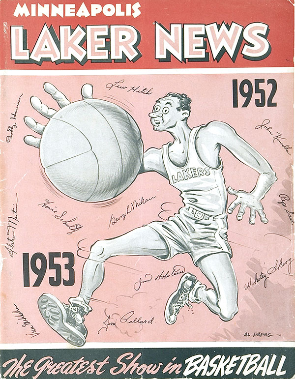 NBA Program Minneapolis Lakers (195253) SportsPaper.info