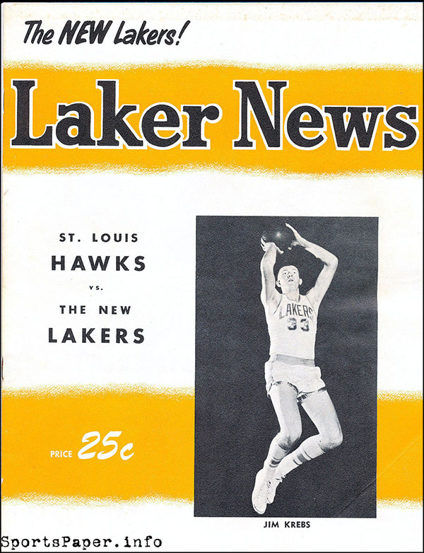 NBA Program Minneapolis Lakers (195758) SportsPaper.info