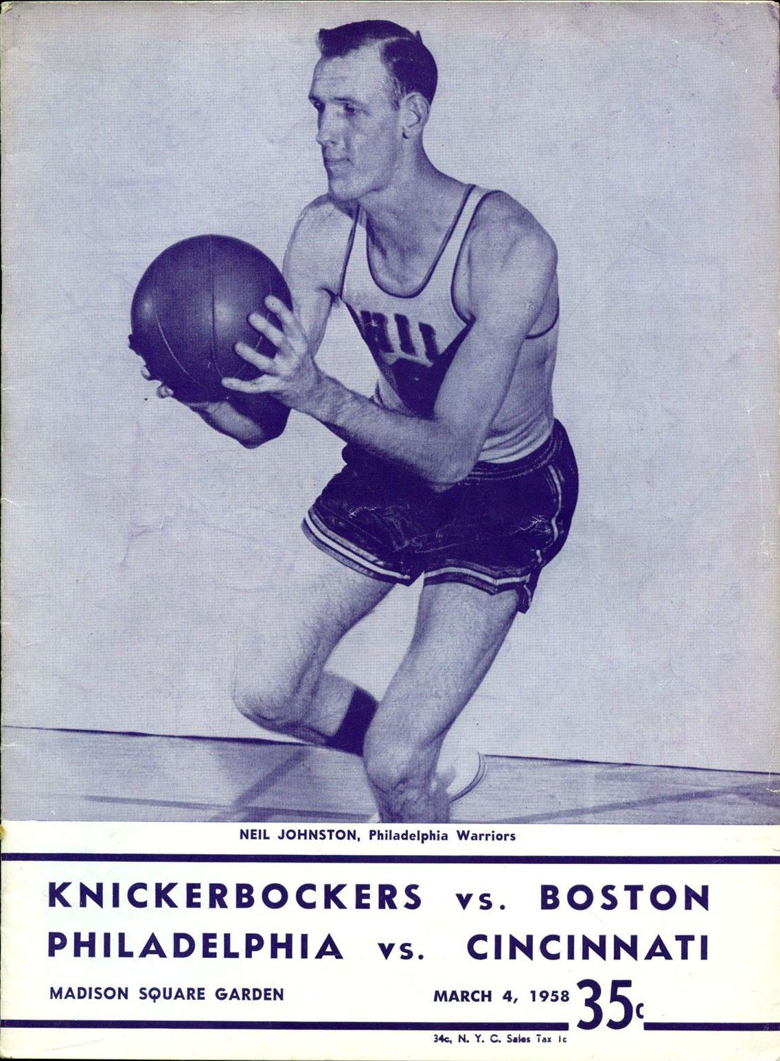 NBA Program: New York Knicks (1957-58)
