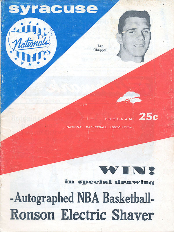 NBA Program: Syracuse Nationals (1961-62)