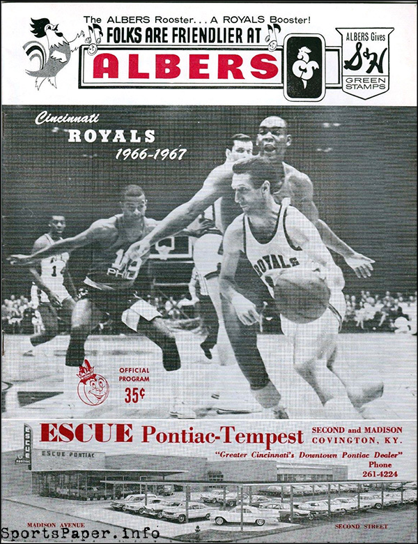 NBA Program: Cincinnati Royals (1966-67)
