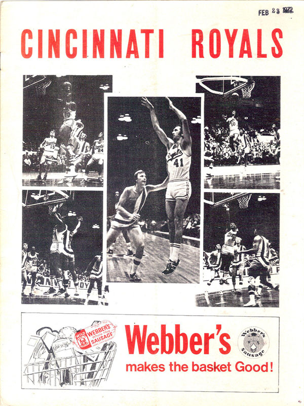 NBA Program Cincinnati Royals (197172) SportsPaper.info