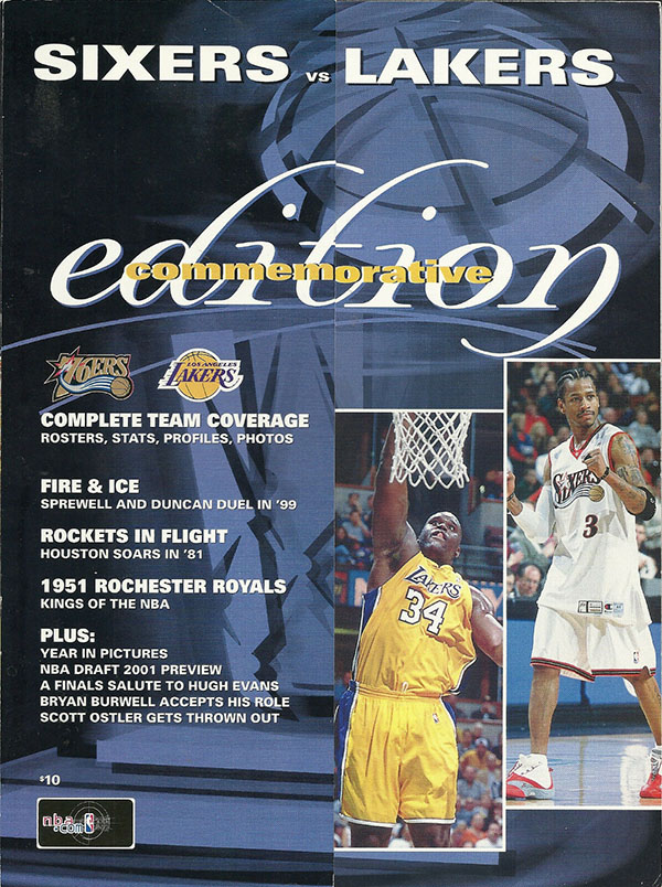 NBA Program: 2001 NBA Finals (Los Angeles Lakers vs. Philadelphia 76ers)