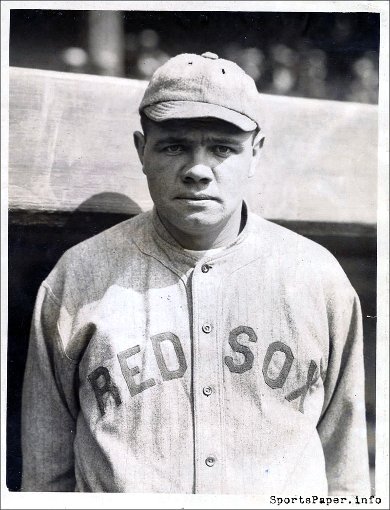 Babe Ruth, 1916, with the Boston Red Sox