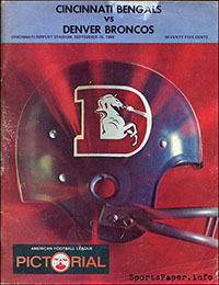 Cincinnati Bengals vs. Denver Broncos (September 15, 1968)