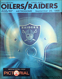 Houston Oilers vs. Oakland Raiders (September 29, 1968)
