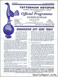 Tottenham Hotspur vs. Manchester City (February 8, 1958)
