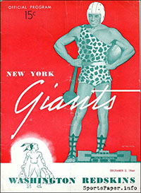 New York Giants vs. Washington Redskins (December 3, 1944)