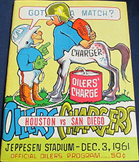 Houston Oilers vs. San Diego Chargers (December 3, 1961)
