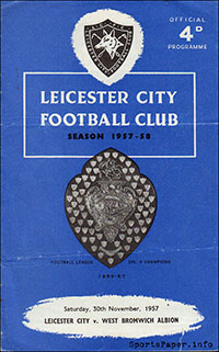 Leicester City vs. West Bromwich Albion (November 30, 1957)