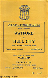 Watford vs. Hull City (August 24, 1965)