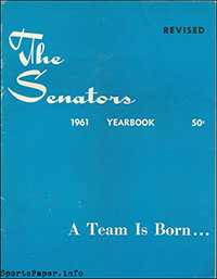 1961 Washington Senators Yearbook