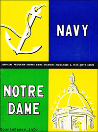 Notre Dame Fighting Irish vs. Navy Midshipmen (November 2, 1957)