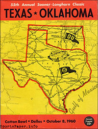 Texas Longhorns vs. Oklahoma Sooners (#20) (October 8, 1960)