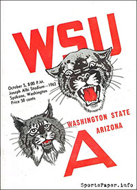 Washington State Cougars (#25) vs. Arizona Wildcats (October 5, 1963)