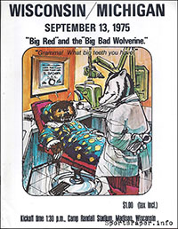 Wisconsin Badgers vs. Michigan Wolverines (September 13, 1975)