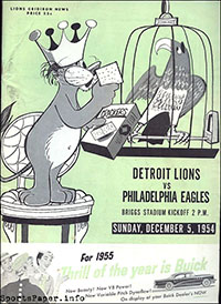Detroit Lions vs. Philadelphia Eagles (December 5, 1954)