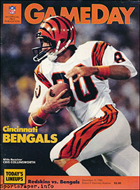 Washington Redskins vs. Cincinnati Bengals (December 15, 1985)