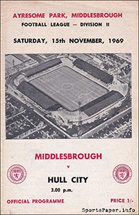 Middlesbrough vs. Stoke City (November 15, 1969)