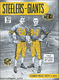 Pittsburgh Steelers vs. New York Giants (November 7, 1954)