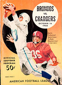 Denver Broncos vs. Los Angeles Chargers (October 16, 1960)