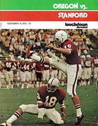 Stanford Cardinals (#23) vs. Oregon Ducks (November 15, 1975)