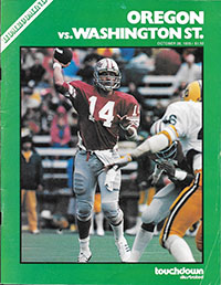 Oregon Ducks vs. Washington State Cougars (#11) (October 28, 1978)