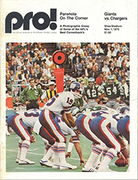 New York Giants vs. San Diego Chargers (November 1, 1975)
