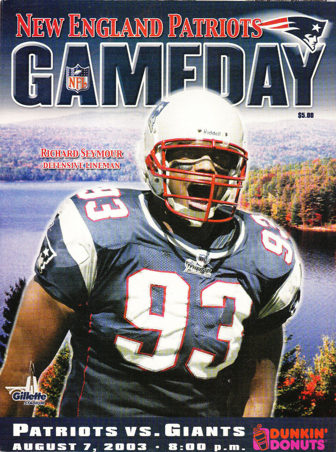 New England Patriots vs. New York Giants (August 7, 2003)