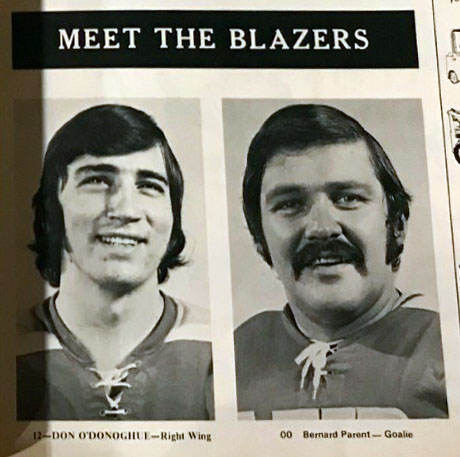 Philadelphia Blazers Bernie Parent program photo