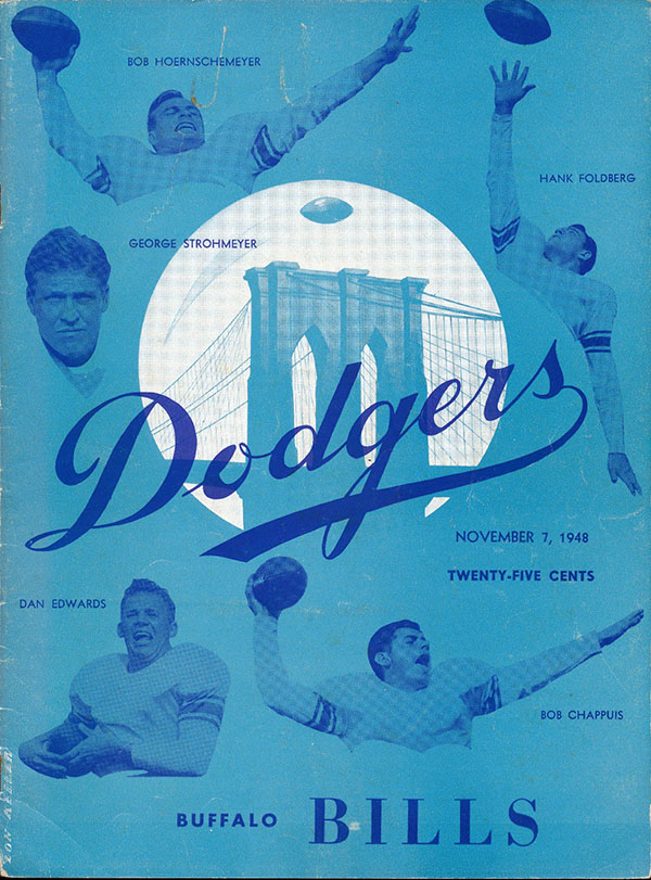 AAFC Program: Brooklyn Dodgers vs. Buffalo Bills (November 7, 1948)