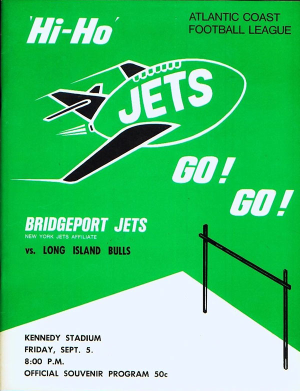ACFL Game Program: Bridgeport Jets vs. Long Island Bulls (September 5, 1969)