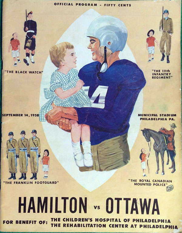 CFL Program: Ottawa Rough Riders vs. Hamilton Tiger-Cats (September 14, 1958)