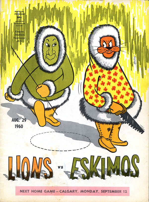 CFL Program: BC Lions vs. Edmonton Eskimos (August 29, 1960)