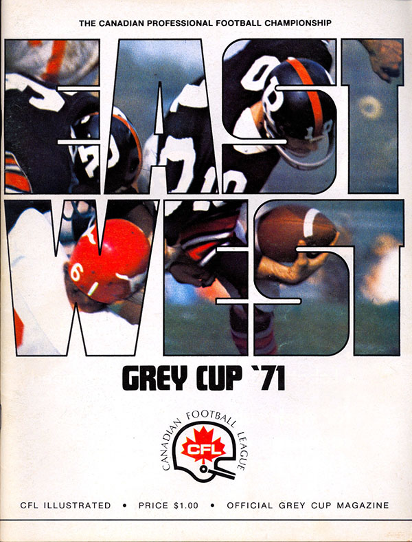 CFL Program: Calgary Stamepders vs. Toronto Argonauts (November 28, 1971)