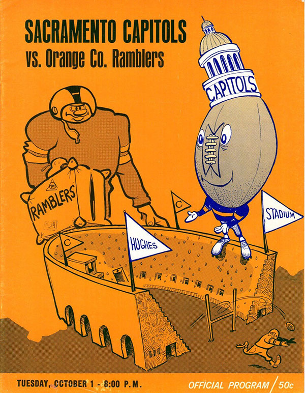 CoFL Game Program: Sacramento Capitols vs. Orange County Ramblers (October 1, 1968)