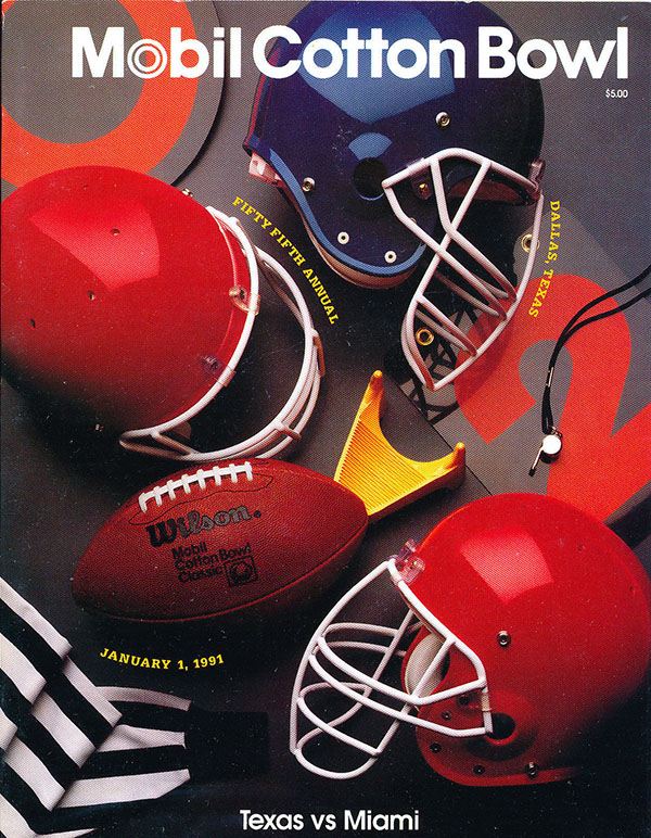 NCAA Bowl Game Program: 1991 Cotton Bowl