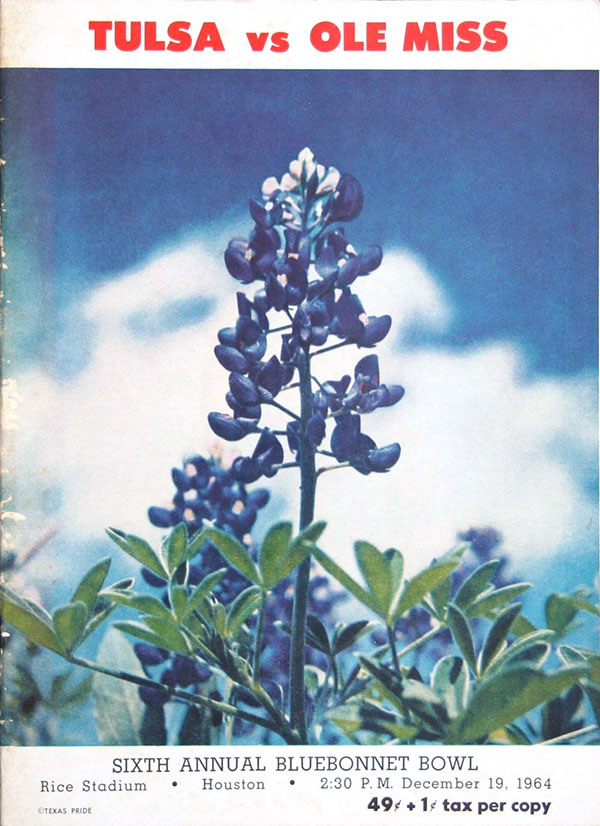 NCAA Bowl Game Program: 1964 Bluebonnet Bowl