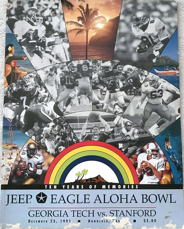 NCAA Bowl Game Program: 1991 Aloha Bowl (Georgia Tech Yellow Jackets vs. Stanford Cardinal)