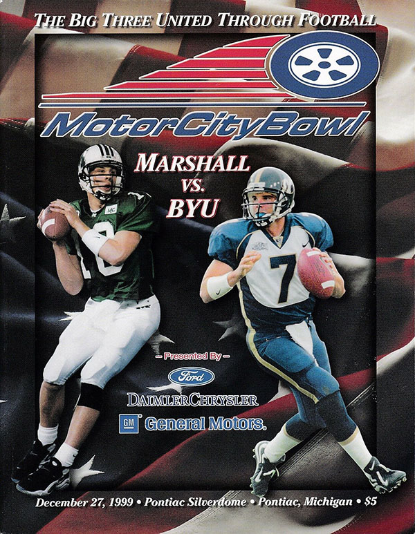 NCAA Bowl Game Program 1999 Motor City Bowl (BYU Cougars vs. Marshall