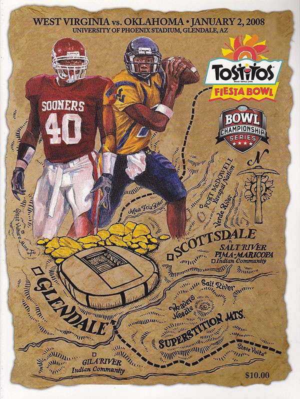 NCAA Bowl Game Program: 2008 Fiesta Bowl (West Virginia Mountaineers vs. Oklahoma Sooners)