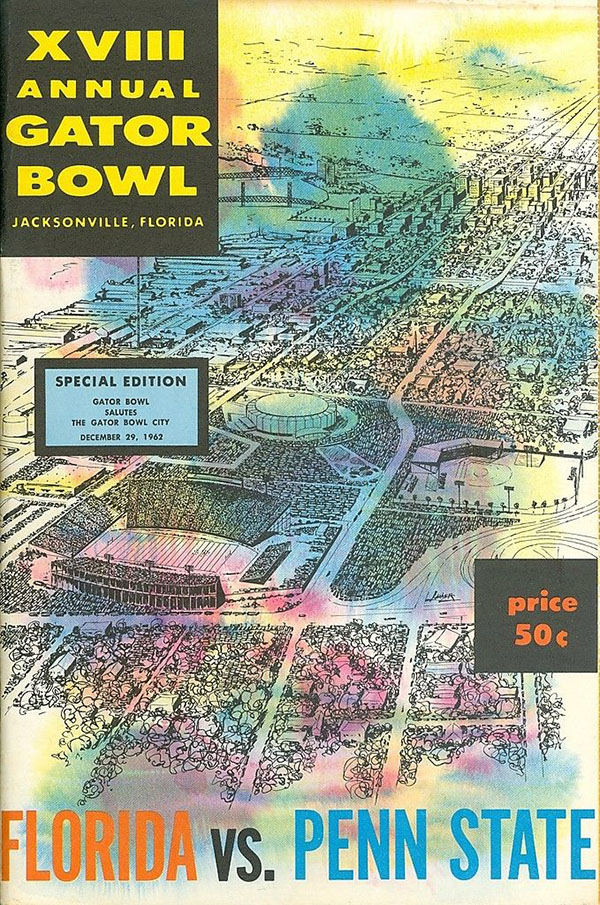 NCAA Bowl Game Program: 1962 Gator Bowl (Florida Gators vs. Penn State Nittany Lions)