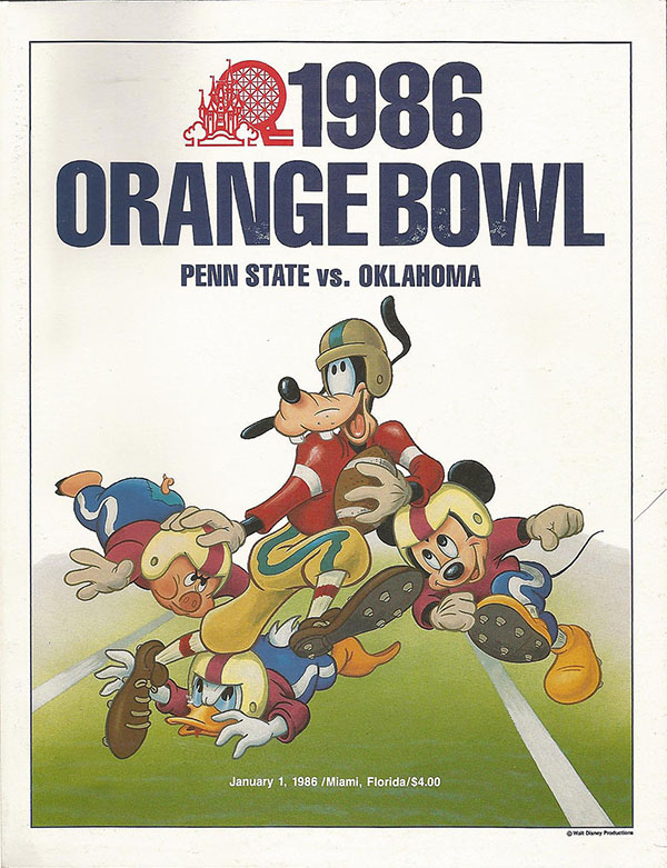 NCAA Bowl Game Program: 1986 Orange Bowl